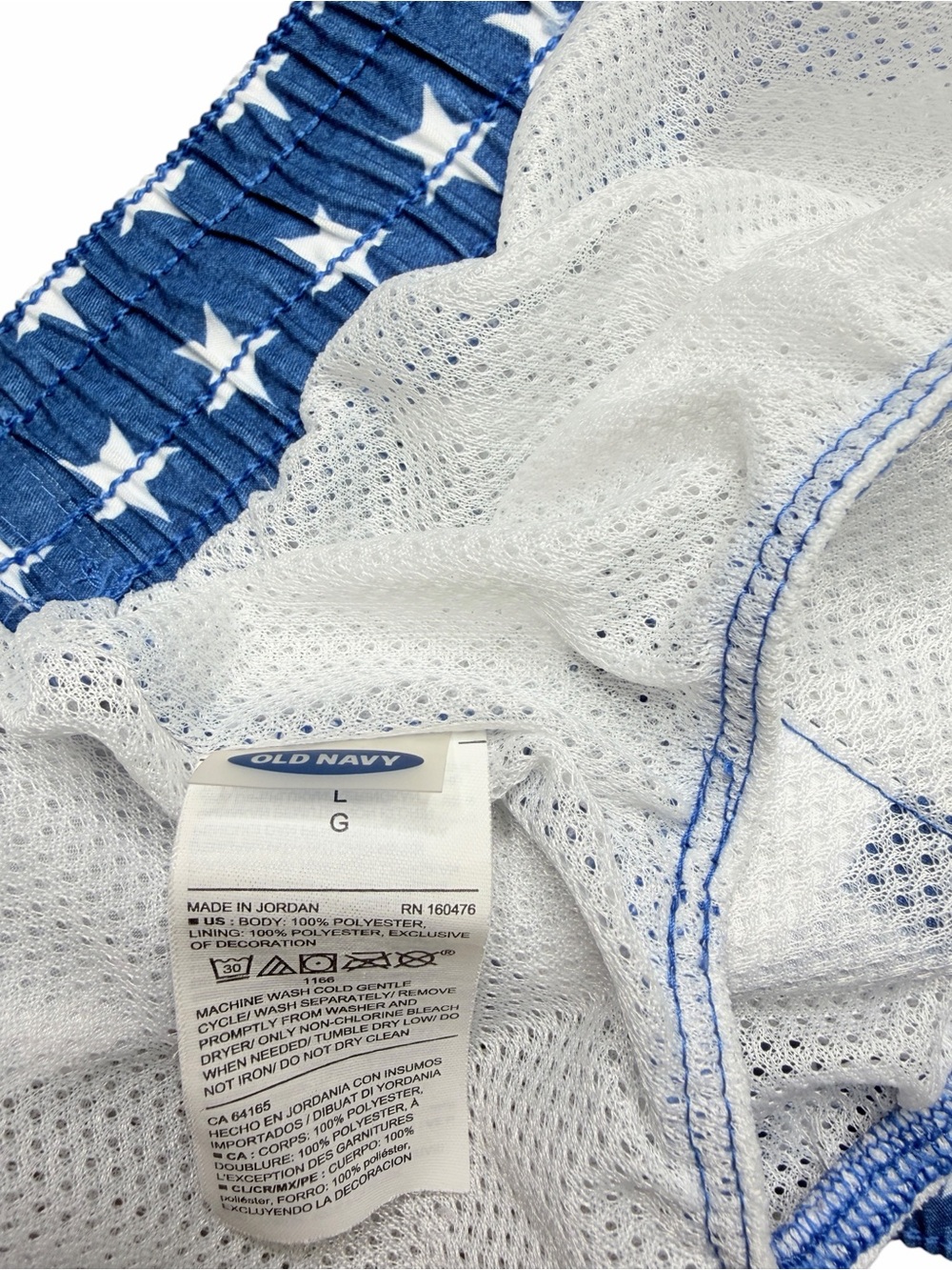 Old Navy Men’s Stars & Stripes Swim Trunks Size L - Picture 4 of 6